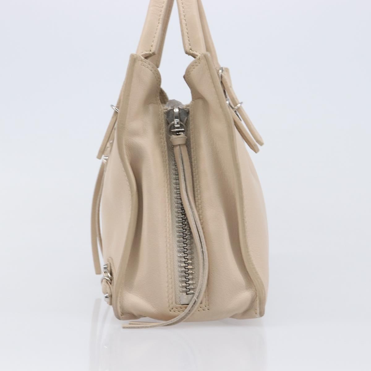 Balenciaga Papier A4 Zip Around Classic Studs Leather, Gray, Leather, Handbag