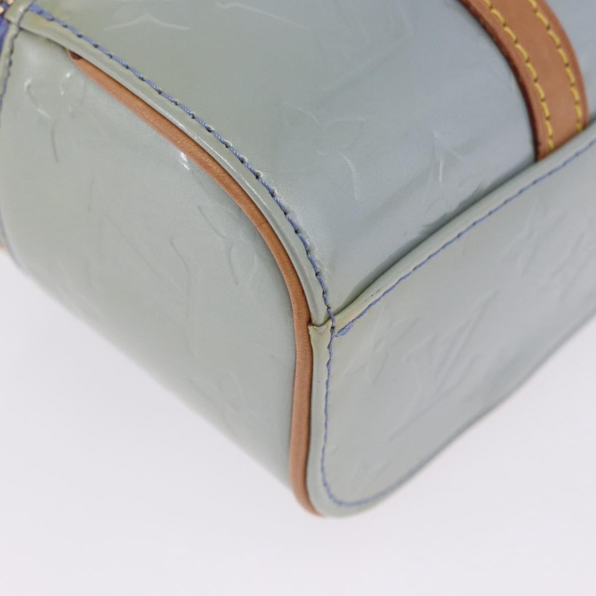 Louis Vuitton Sullivan Horizontal Monogram Vernis, Blue, Patent Leather, Handbag