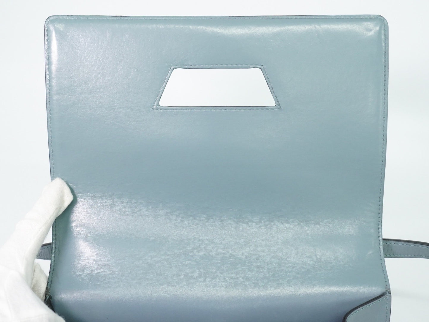 Loewe Barcelona Leather, Blue, Leather, Shoulder Bag