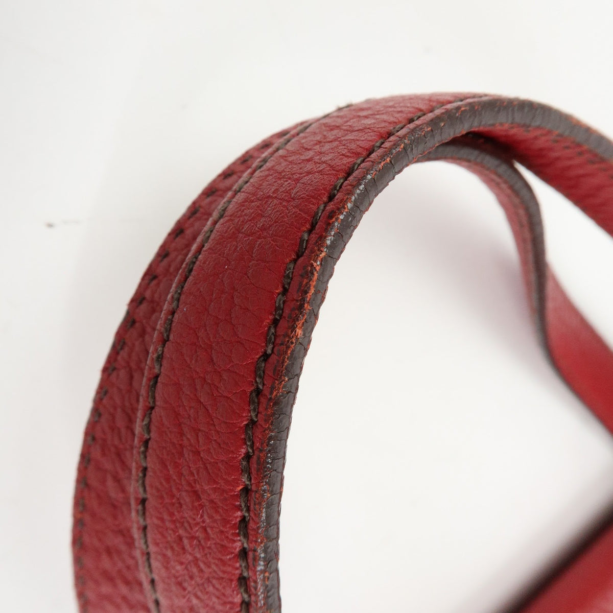 Prada Shoulder Leather, Red, Leather, Shoulder Bag