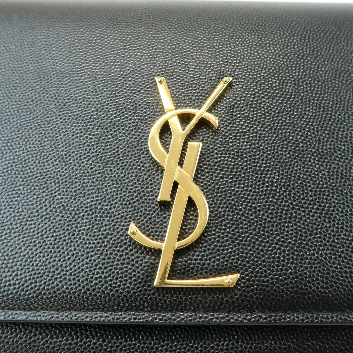 Saint Laurent Classic Monogram Leather, Black, Leather, Crossbody Bag