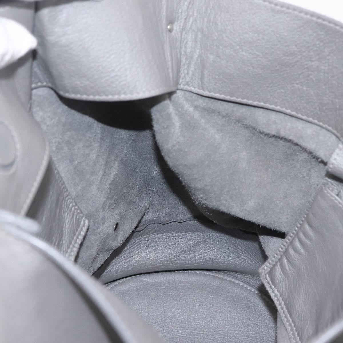 Balenciaga Papier Drop Bucket Leather, Silver, Leather, Handbag