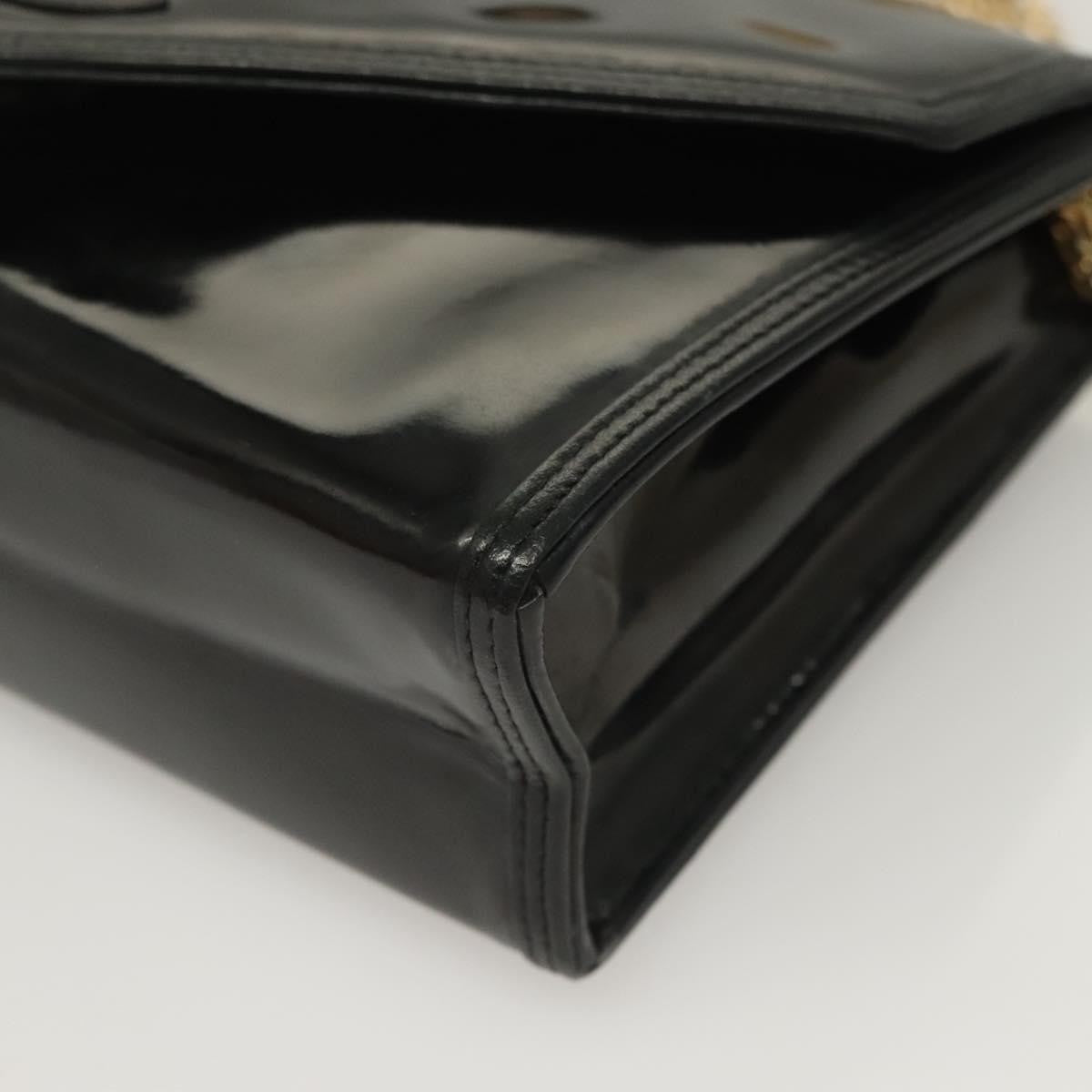 Chanel CC Envelope Flap Patent Leather, Black, Patent Leather, Clutch