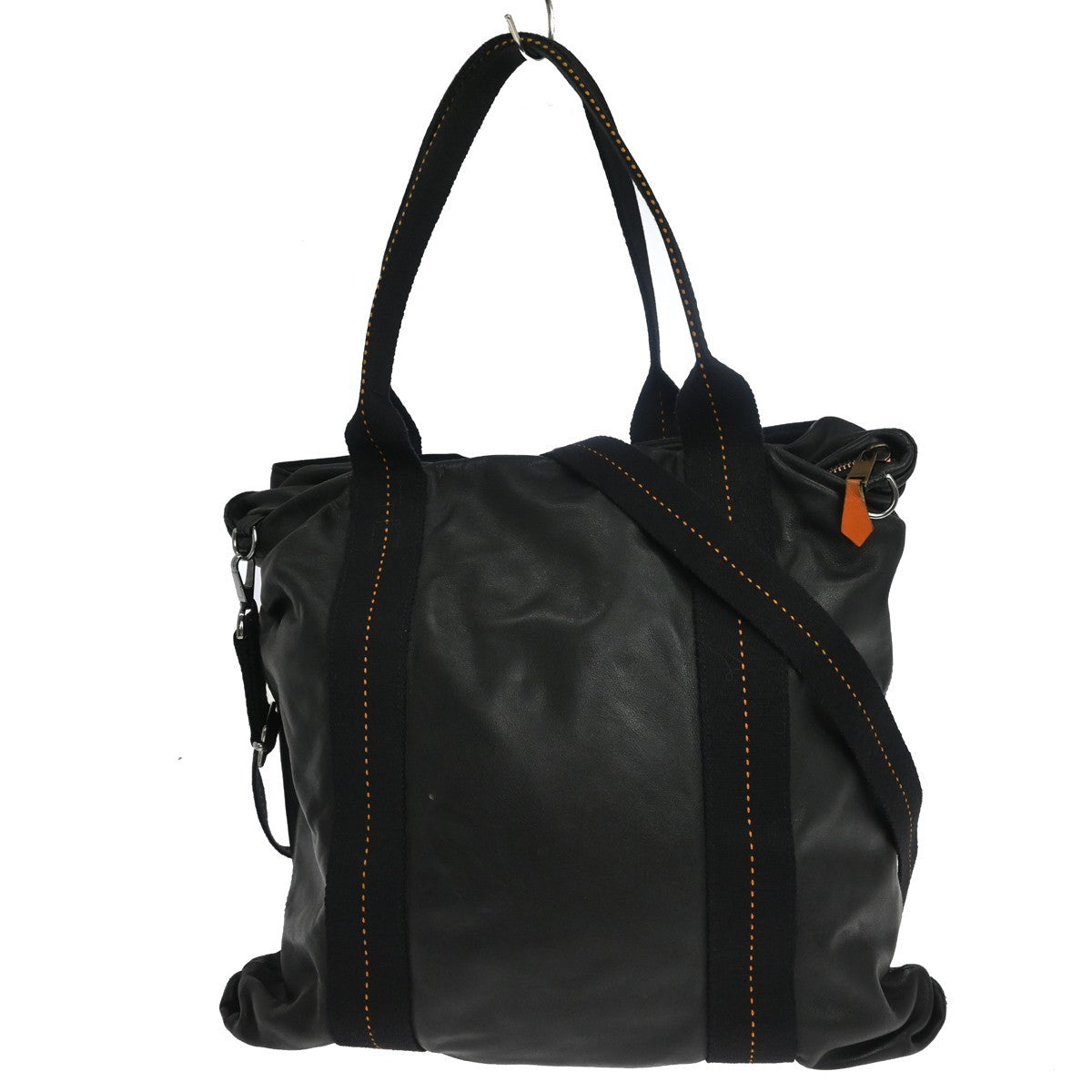 Hermes Caravan Tote Leather, Black, Leather, Tote Bag