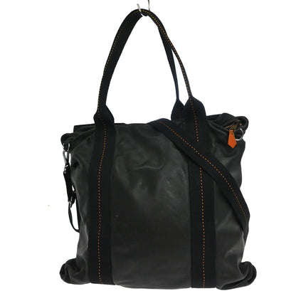 Hermes Caravan Tote Leather, Black, Leather, Tote Bag