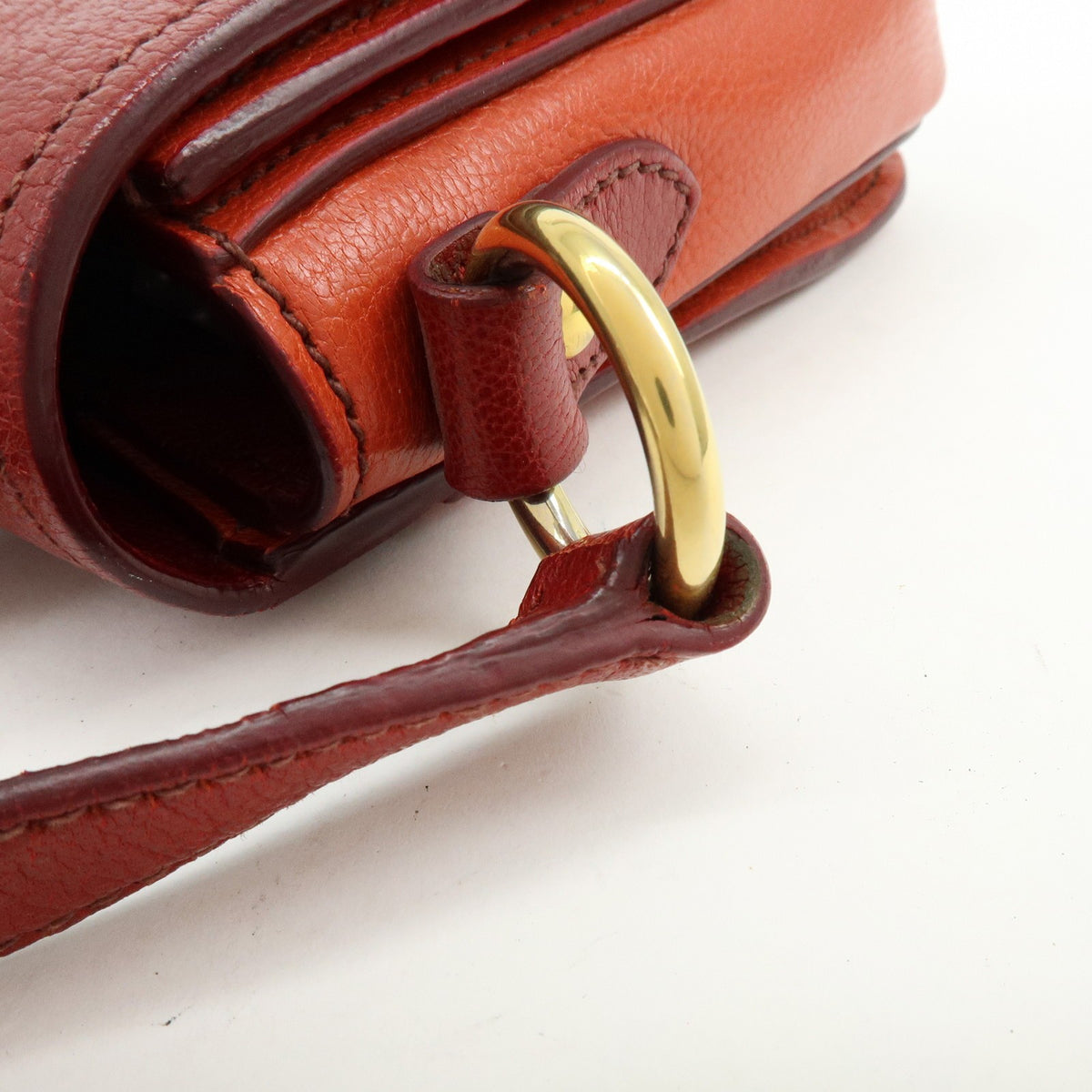 Miu Miu Madras Top Handle Leather, Red, Leather, Handbag
