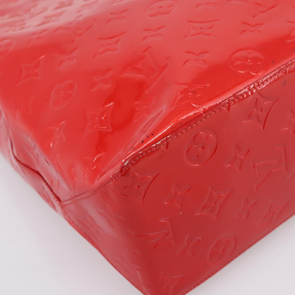 Louis Vuitton Reade Monogram Vernis, Red, Patent Leather, Handbag