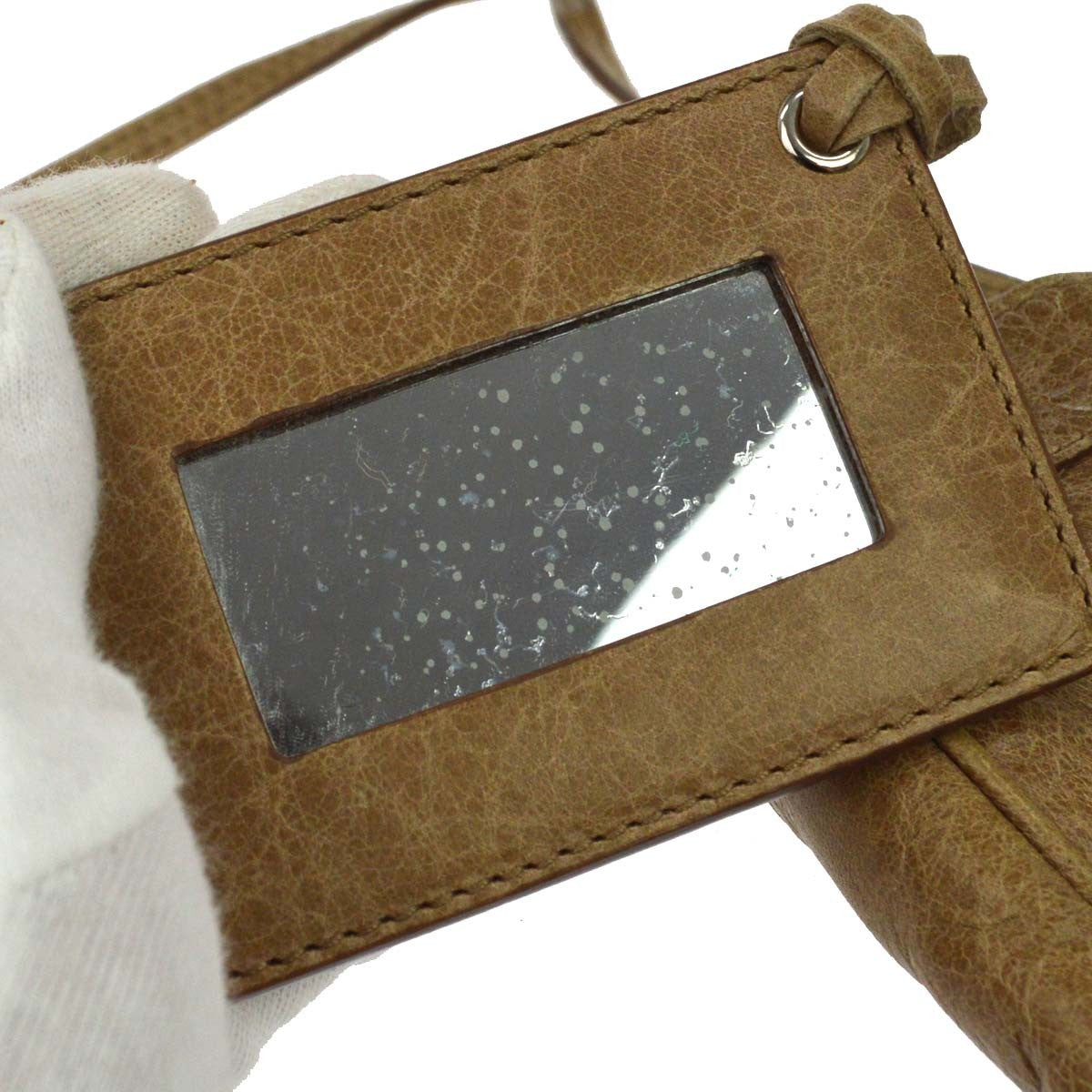 Balenciaga Hip Classic Studs Leather, Brown, Leather, Crossbody Bag