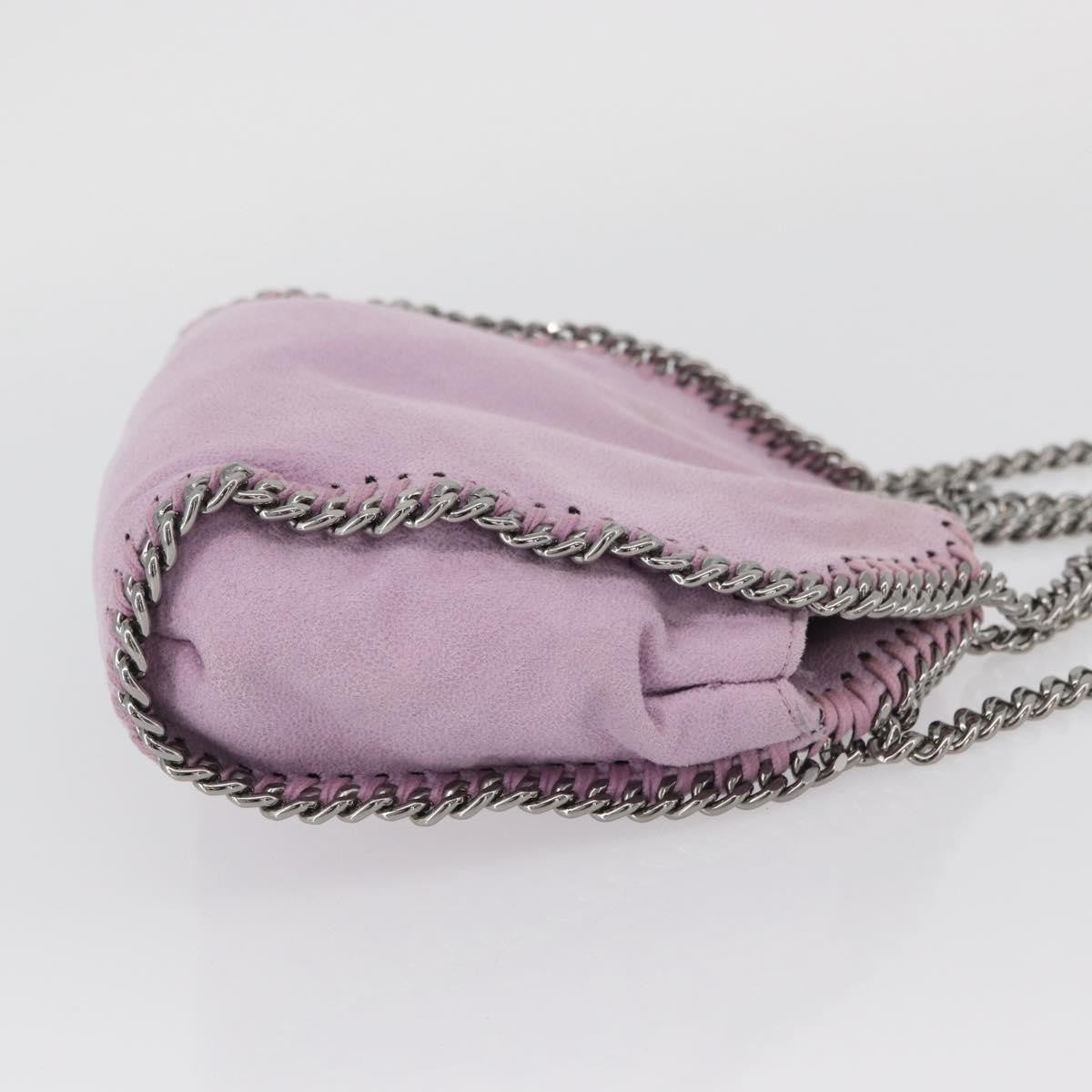 Stella McCartney Falabella Fold Over Shaggy Deer, Pink, Polyester, Crossbody Bag