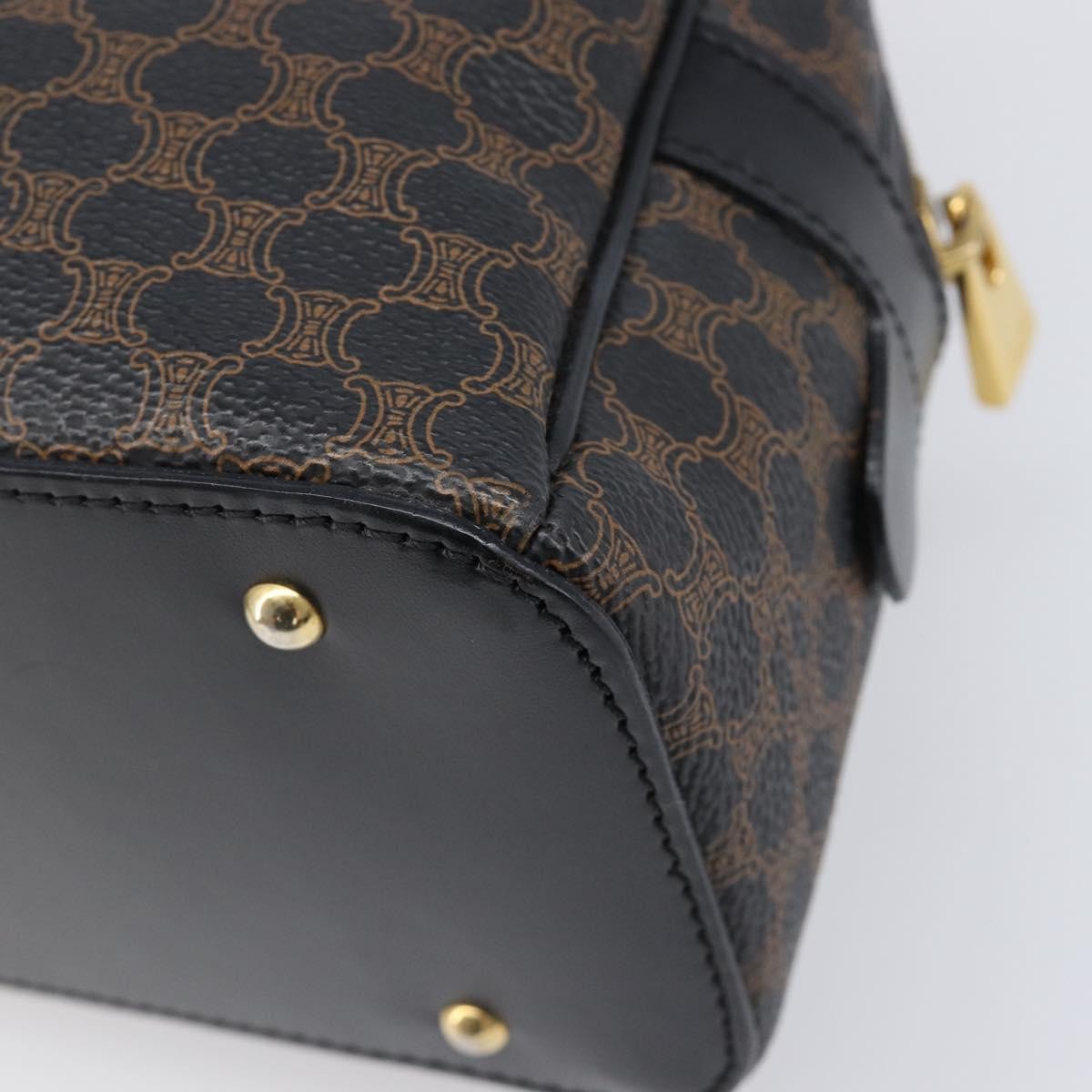 Celine Top Handle Leather, Black, PVC, Handbag