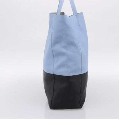 Celine Vertical Bi-Cabas Tote Leather, Blue, Leather, Tote Bag