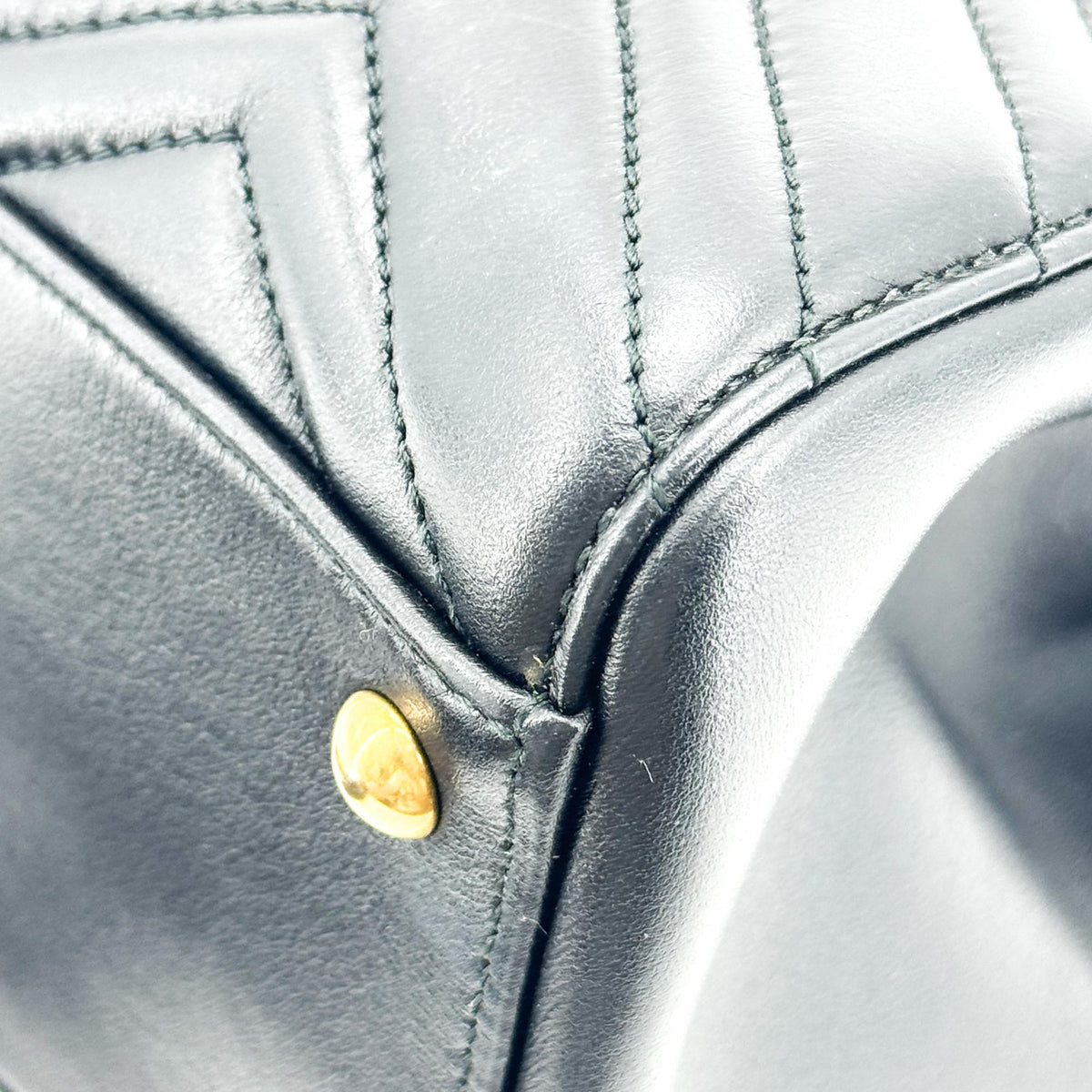 Gucci GG Marmont Matelasse Leather, Black, Leather, Shoulder Bag