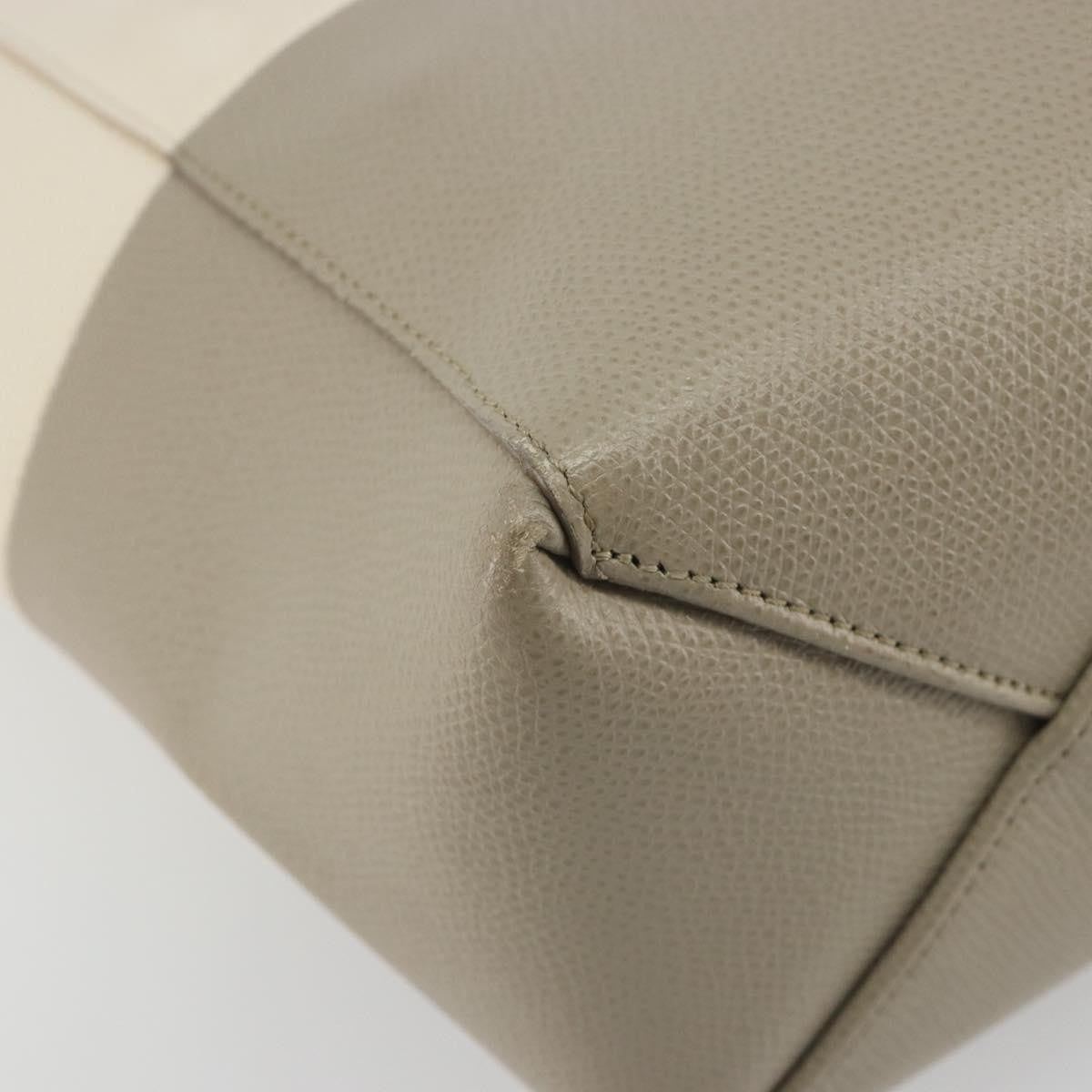 Celine Vertical Bi-Cabas Tote Leather, Beige, Leather, Tote Bag