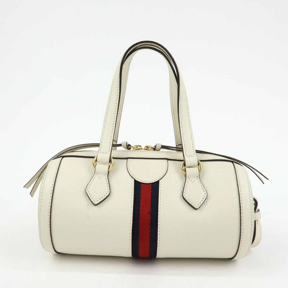 Gucci Ophidia Boston Leather, White, Leather, Handbag