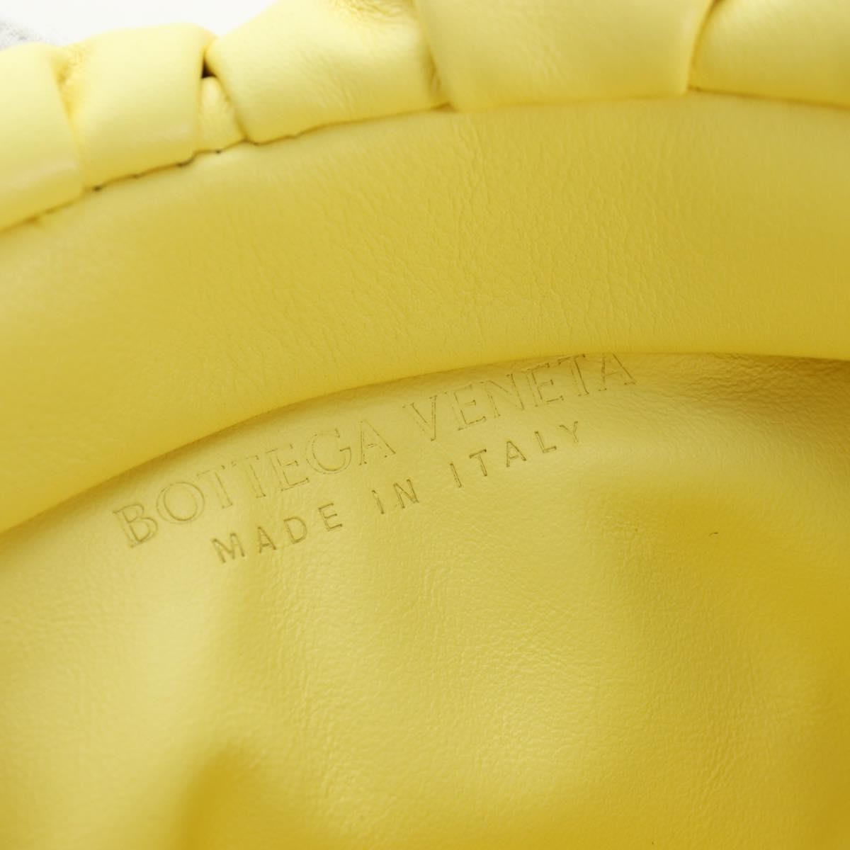 Bottega Veneta The Fringe Leather, Yellow, Leather, Clutch