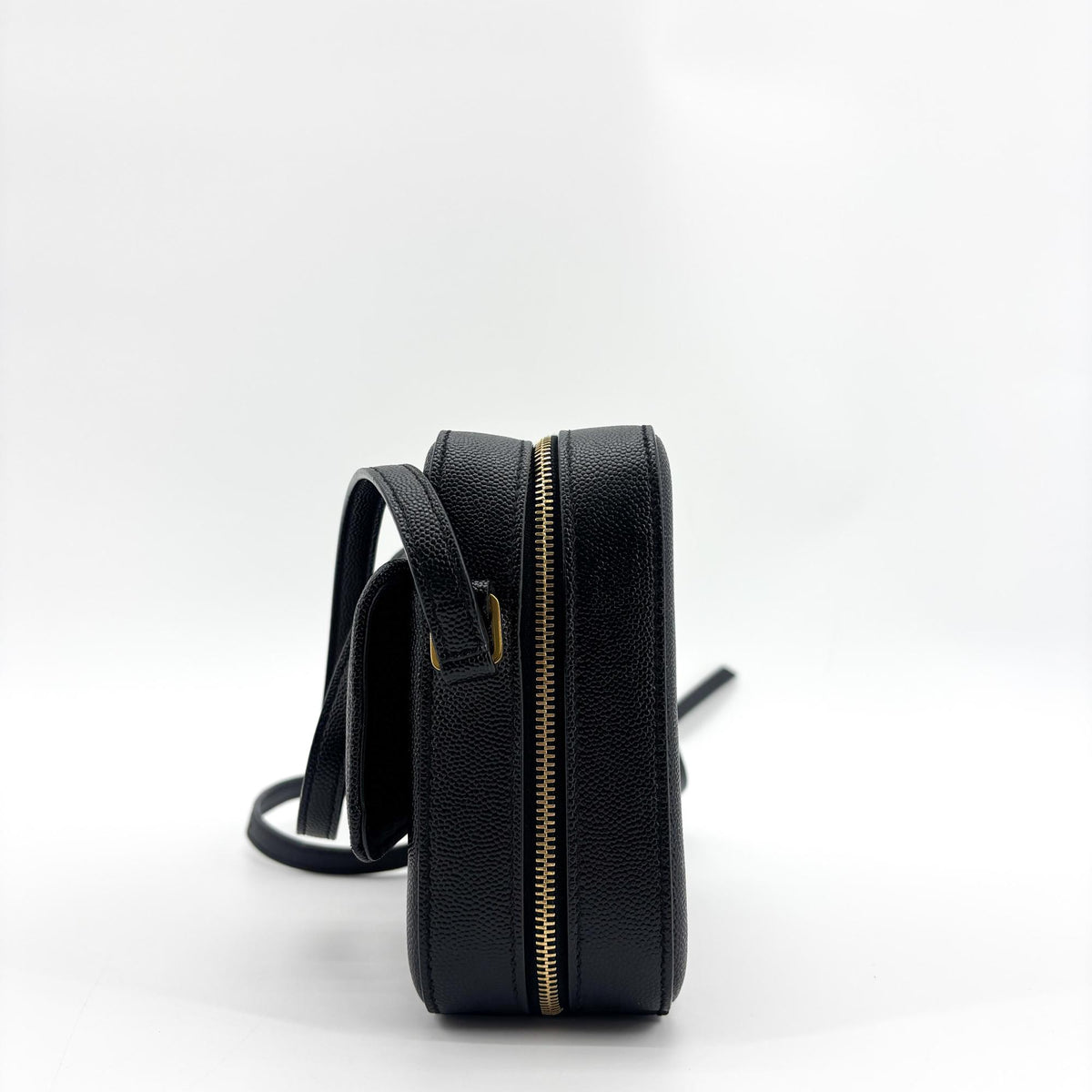 Saint Laurent Vicky Camera Vertical Quilted Leather, Black, Leather, Shoulder Bag