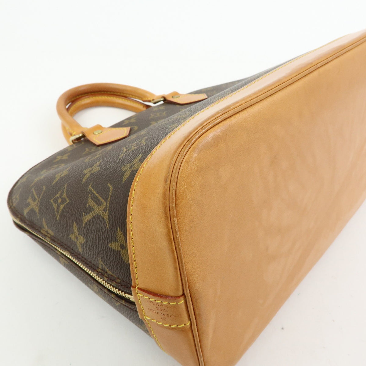 Louis Vuitton Alma Monogram Canvas, Brown, Canvas, Handbag