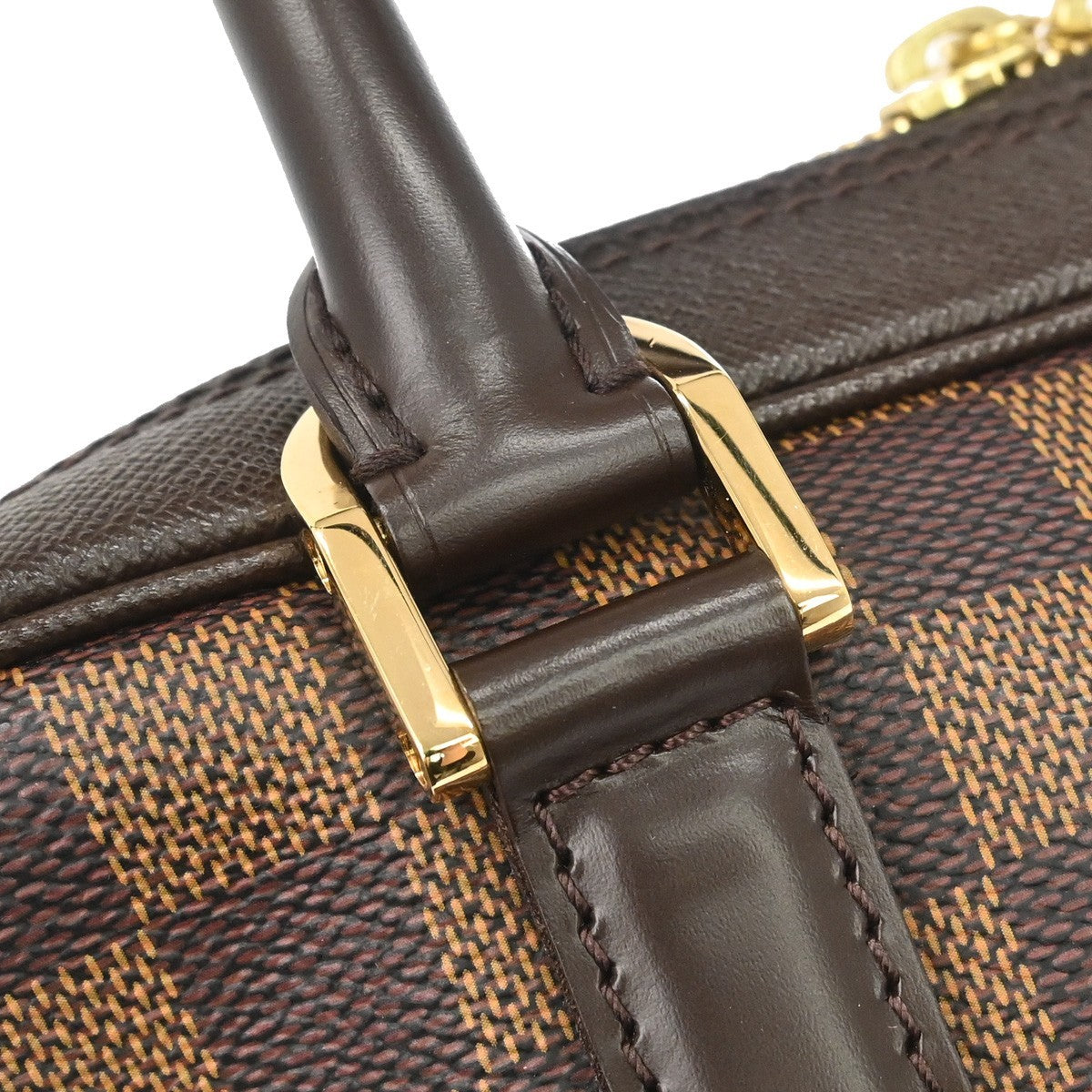 Louis Vuitton Brera Damier Ebene, Brown, Canvas, Handbag