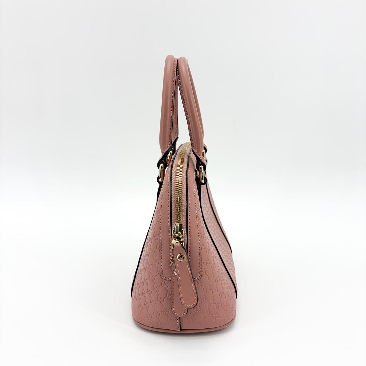 Gucci Convertible Dome Satchel Microguccissima Leather, Pink, Leather, Handbag