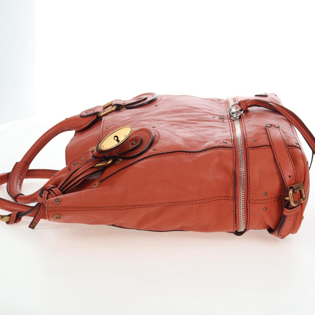 Chloe Paddington Leather, Orange, Leather, Tote Bag