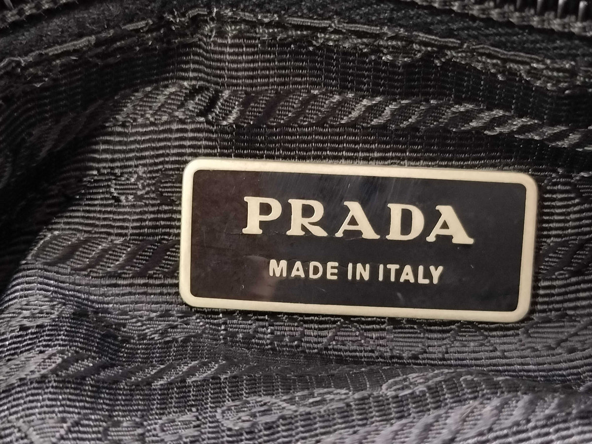 Prada Tessuto Pocket Tote Nylon, Black, Nylon, Tote Bag