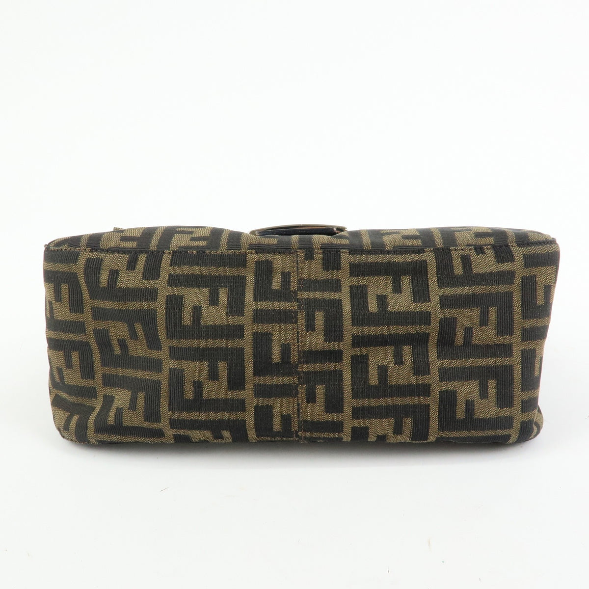 Fendi Zucchino Mamma Baguette Canvas, Brown, Canvas, Shoulder Bag