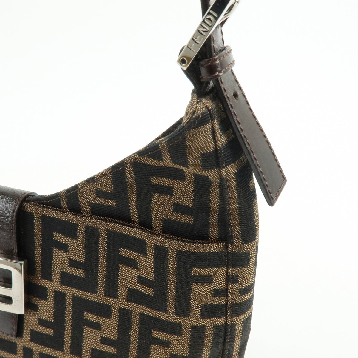 Fendi Vintage Zucca Canvas, Brown, Canvas, Tote Bag