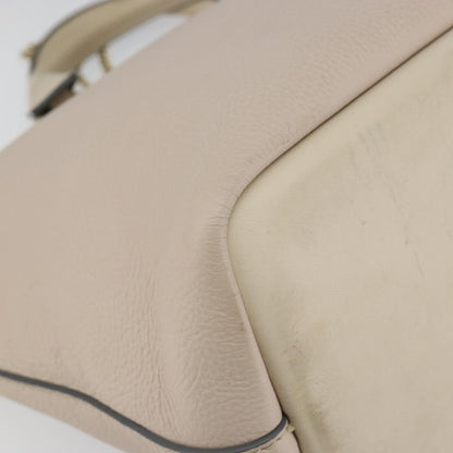 Chloe Bicolor Baylee Satchel Leather, Gray, Leather, Handbag