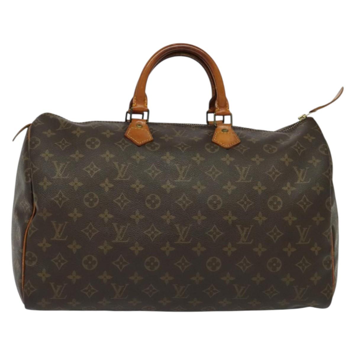 Louis Vuitton Speedy Handbag Monogram Canvas, BROWN, CANVAS, Handbag