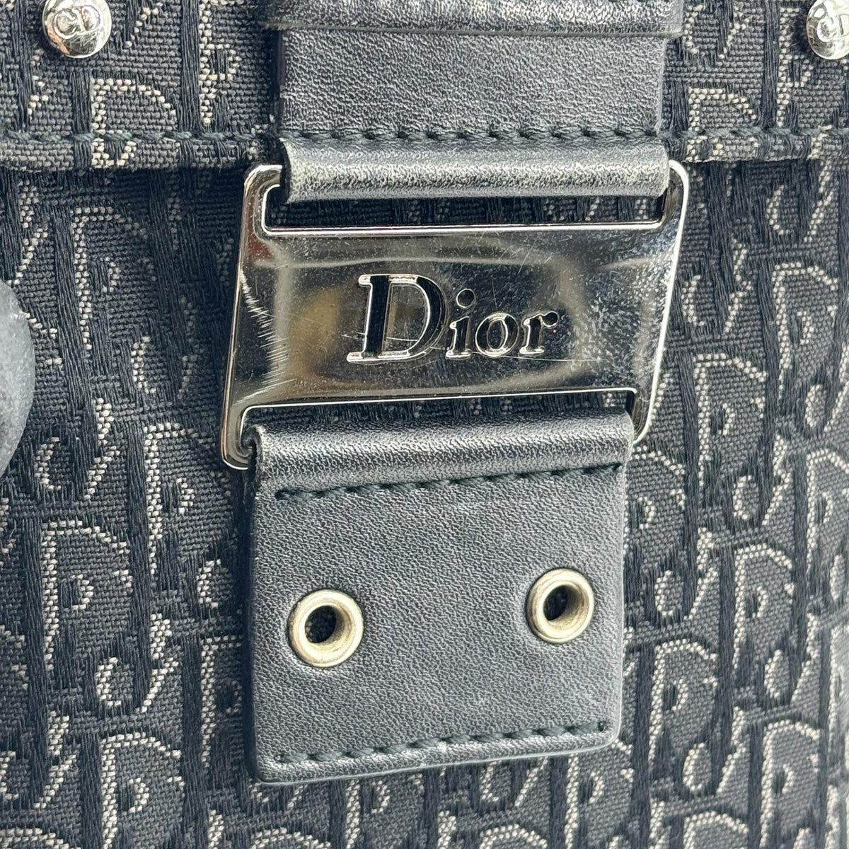 Christian Dior Trotter Canvas, Black, Canvas, Handbag