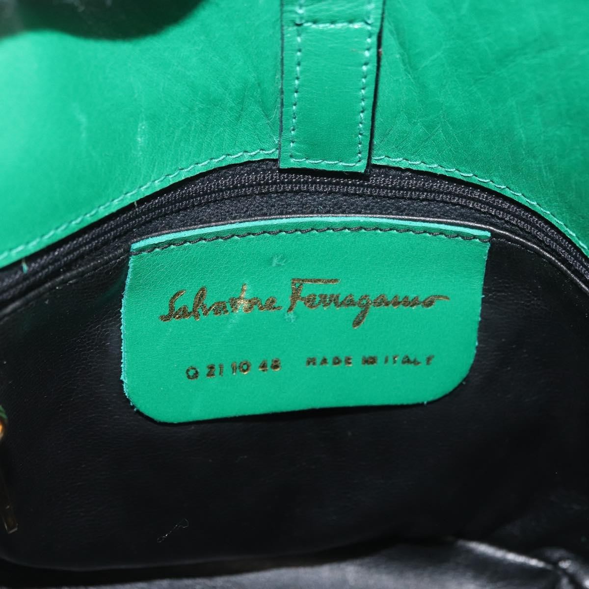 Salvatore Ferragamo Shoulder Bag Leather, Green, Leather, Shoulder Bag