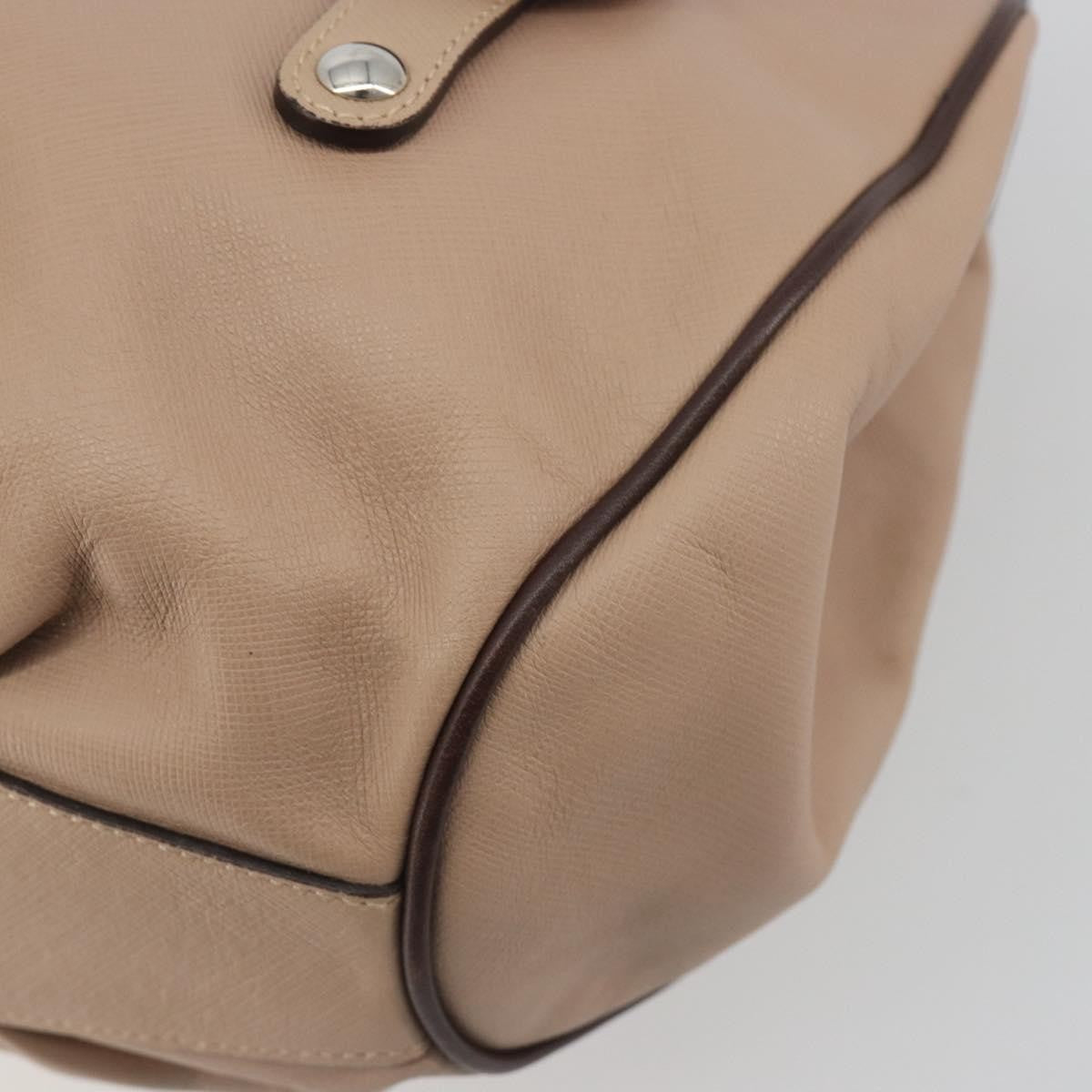 Salvatore Ferragamo Gancini Leather, Beige, Leather, Crossbody Bag