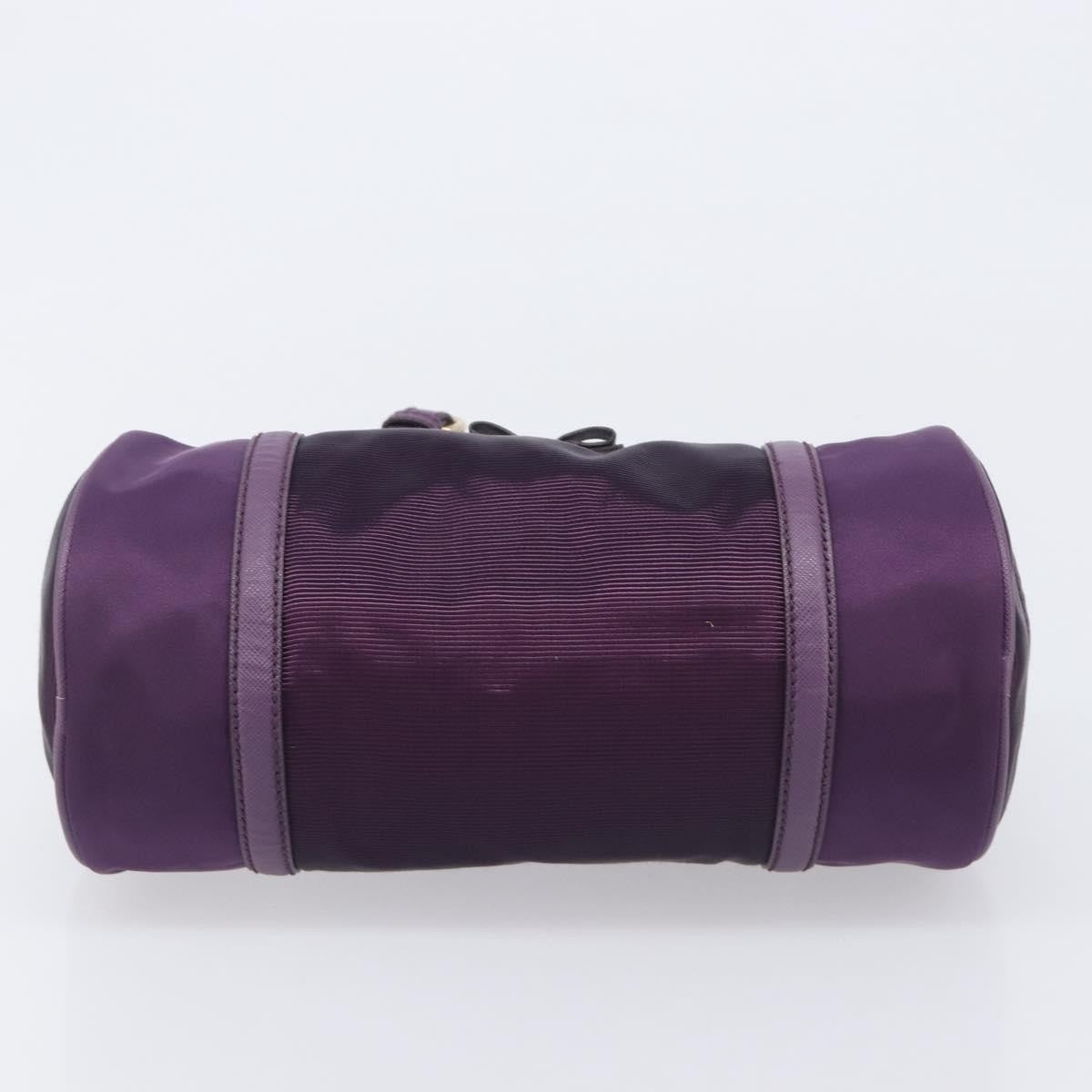 Salvatore Ferragamo Vara Bow Cylinder Bag Nylon, Purple, Nylon, Shoulder Bag
