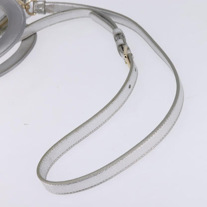 Christian Dior Cannage Granville Mini Bowling Bag Metallic Leather, Silver, Leather, Crossbody Bag