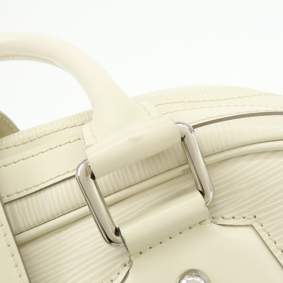 Louis Vuitton Montaigne Bowling Epi Leather, White, Leather, Handbag