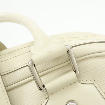 Louis Vuitton Montaigne Bowling Epi Leather, White, Leather, Handbag