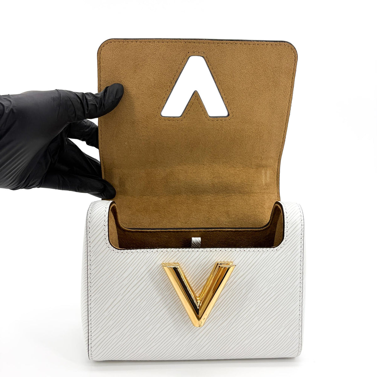 Louis Vuitton Twist Epi Leather, White, Leather, Shoulder Bag