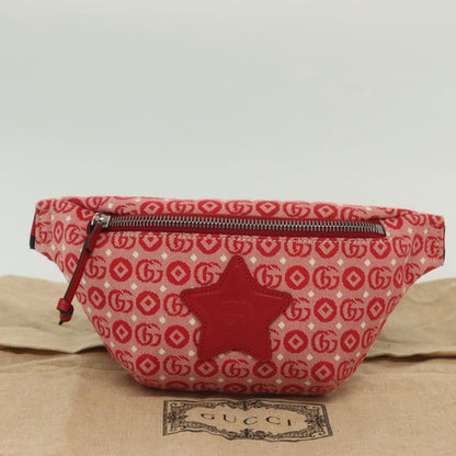 Gucci Children's Belt Printed GG Coated Canvas, Red, Canvas, Handbag