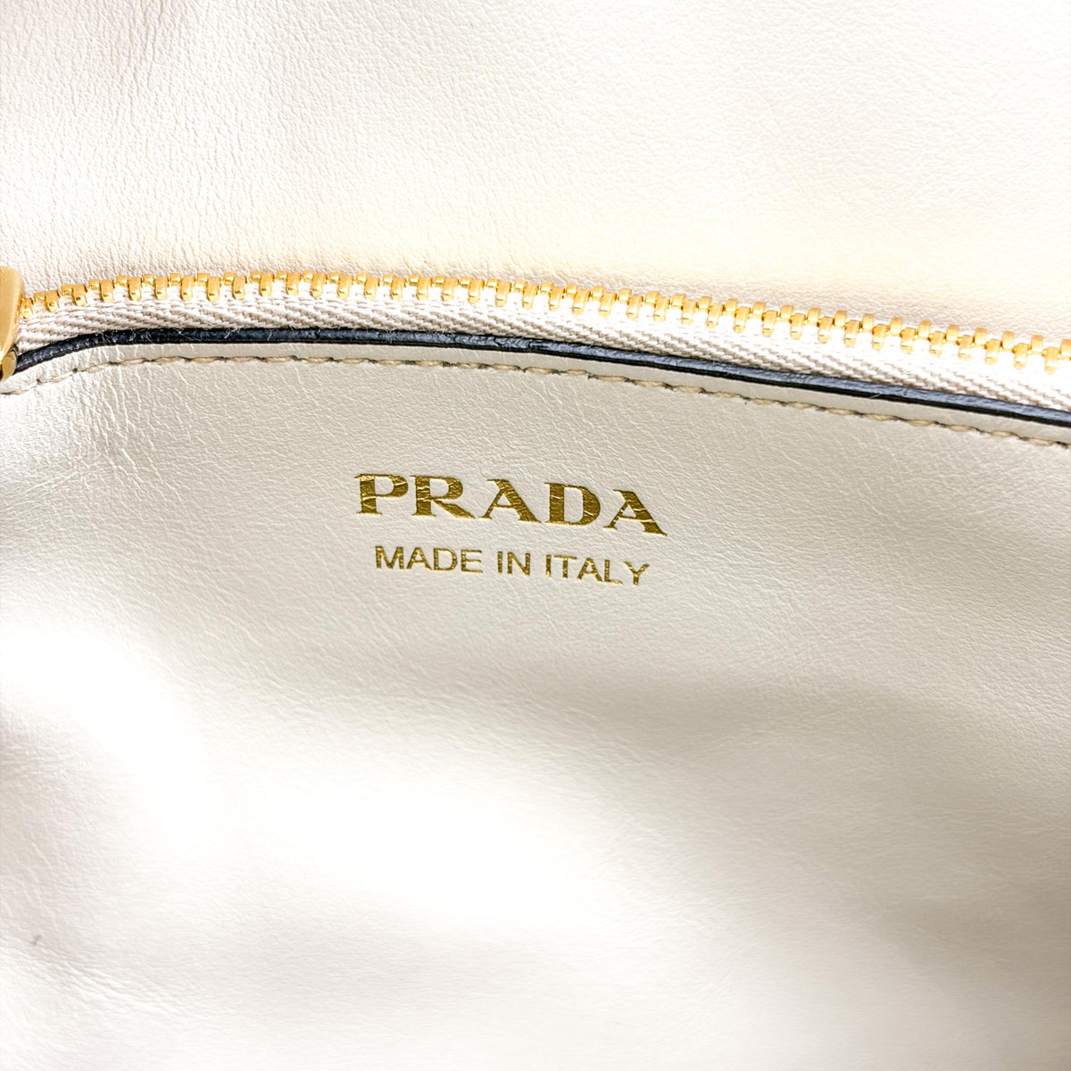 Prada Monochrome Saffiano with City Calf, White, Leather, Tote Bag