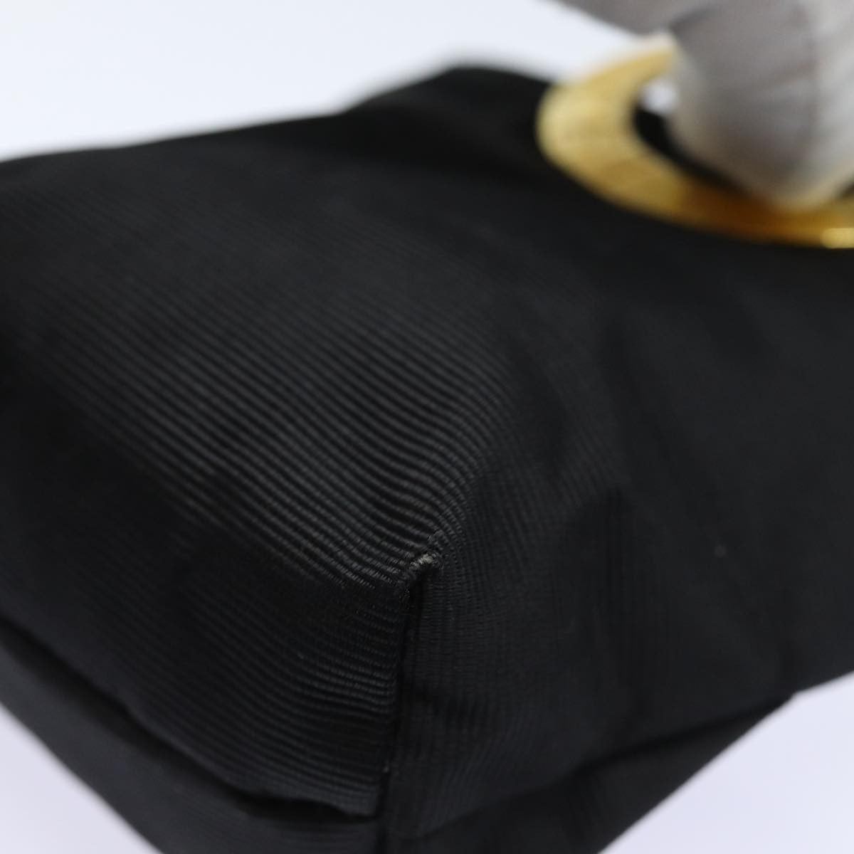 Celine Circle Logo Nylon, Black, Nylon, Clutch