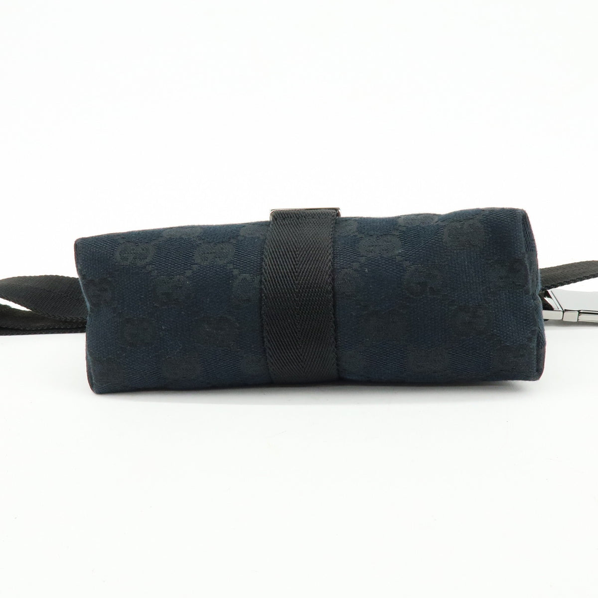 Gucci Buckle Belt GG Canvas, Black, Canvas, Handbag