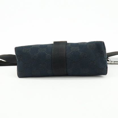 Gucci Buckle Belt GG Canvas, Black, Canvas, Handbag