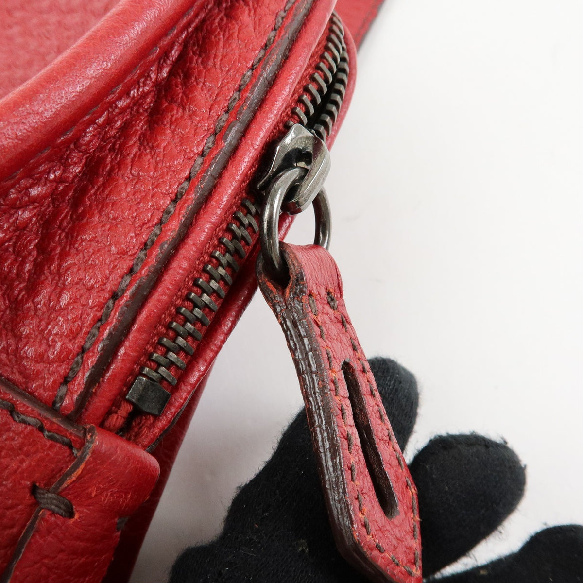 Prada Shoulder Leather, Red, Leather, Shoulder Bag