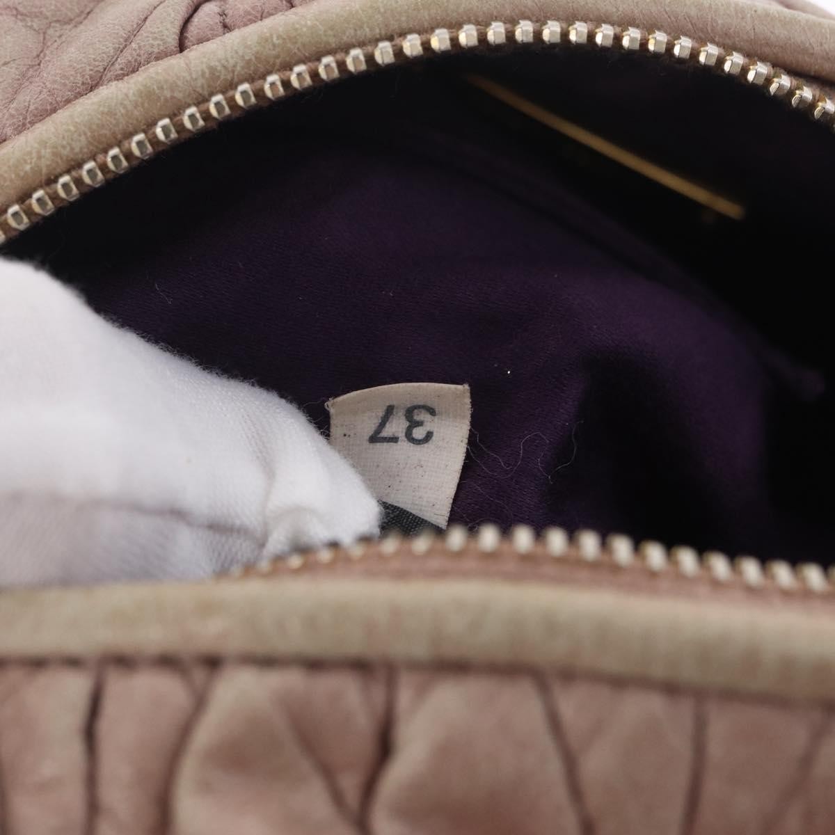Miu Miu Shoulder Matelasse Leather, Pink, Leather, Shoulder Bag