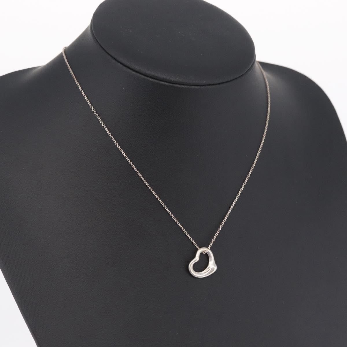 Tiffany & Co. Elsa Peretti Open Heart Pendant Sterling Silver, Silver, Sterling Silver, Necklace