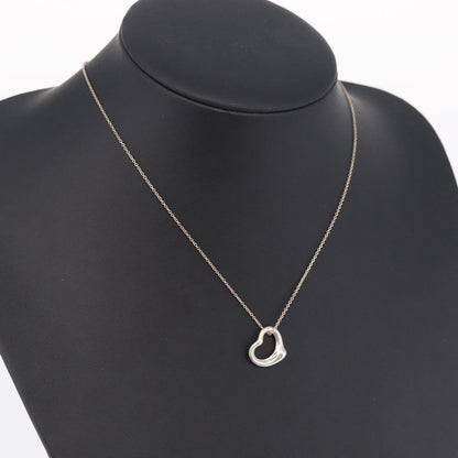 Tiffany & Co. Elsa Peretti Open Heart Pendant Sterling Silver, Silver, Sterling Silver, Necklace