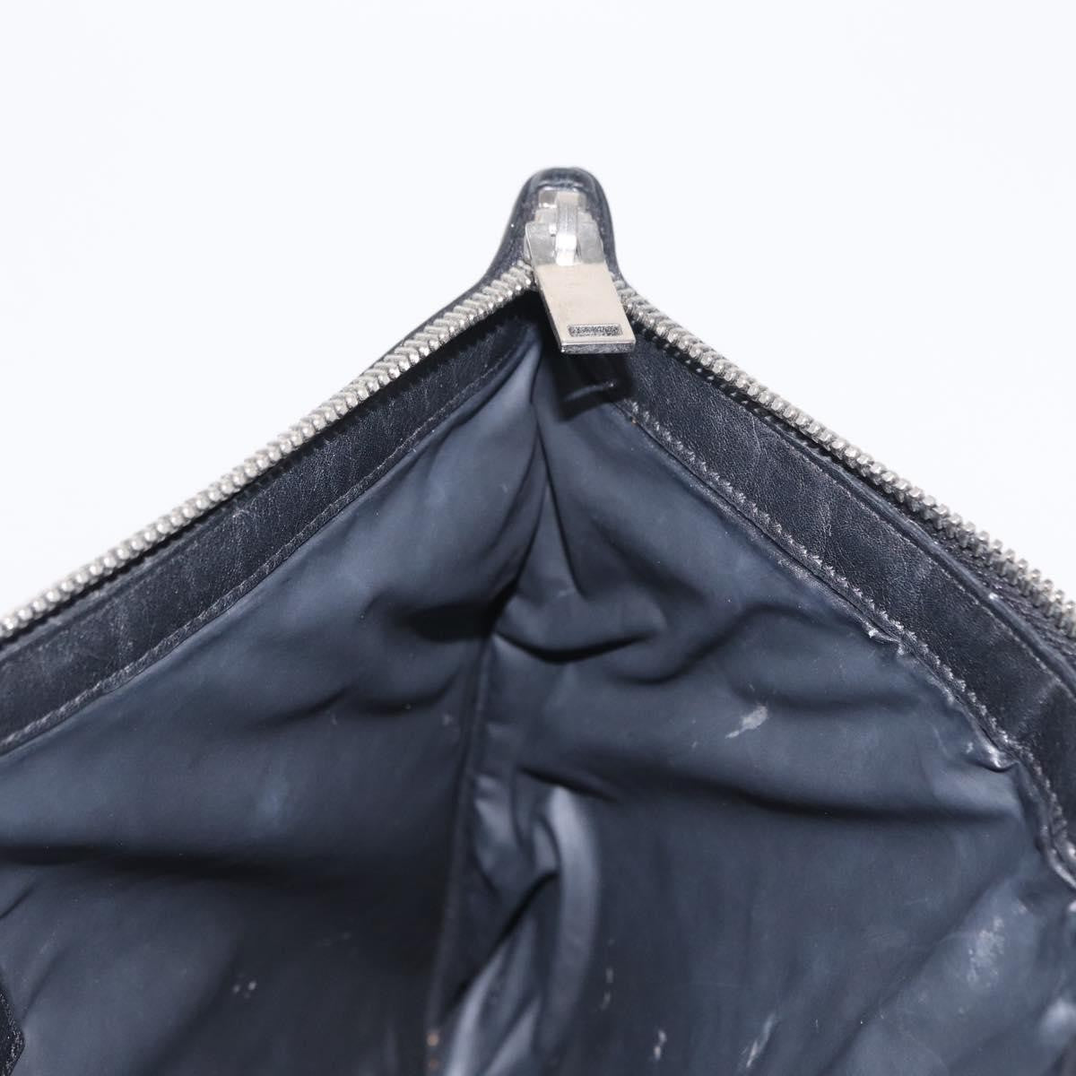 Saint Laurent Beach Zip Canvas, Khaki, Canvas, Clutch