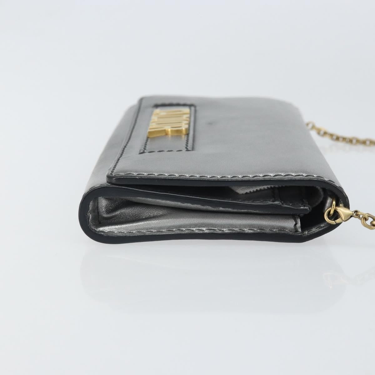 Christian Dior J'Adior Croisiere Chain Leather, Silver, Leather, Clutch