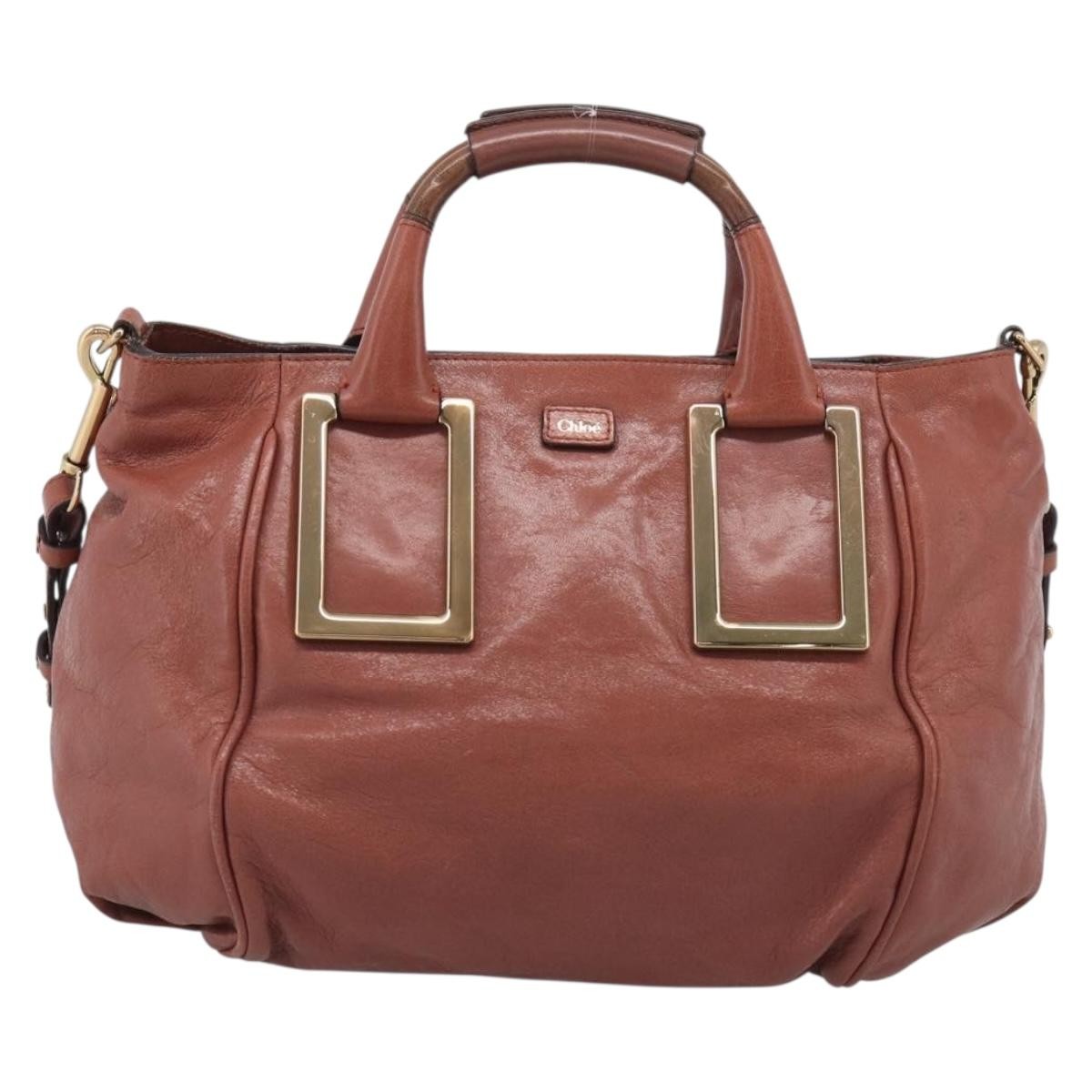 Chloe Ethel Leather, Pink, Leather, Handbag