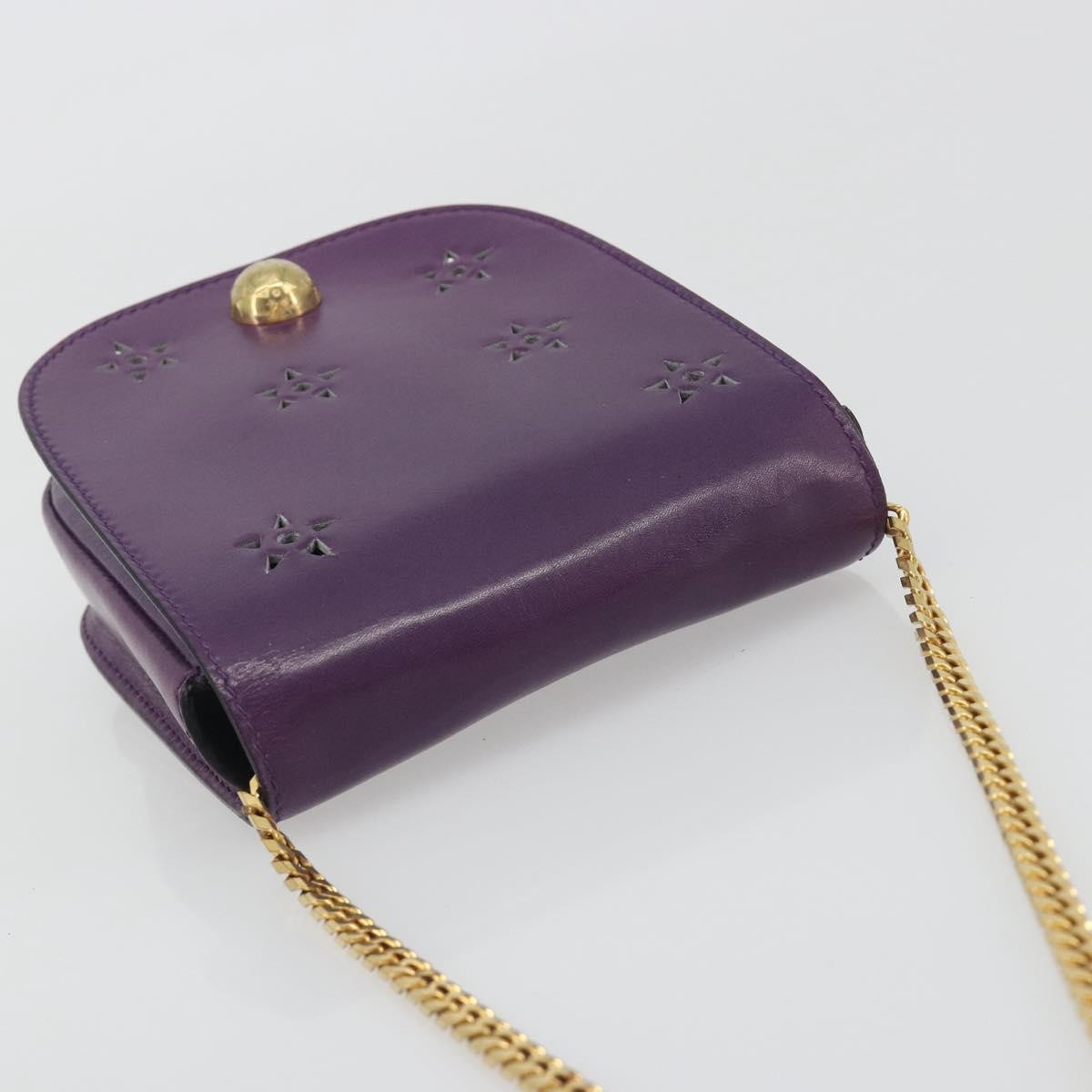 Celine Vintage Leather, Purple, Leather, Shoulder Bag